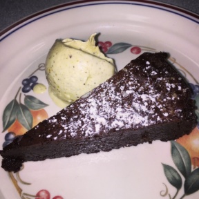 Gluten-free flourless chocolate cake from Schiller's Liquor Bar